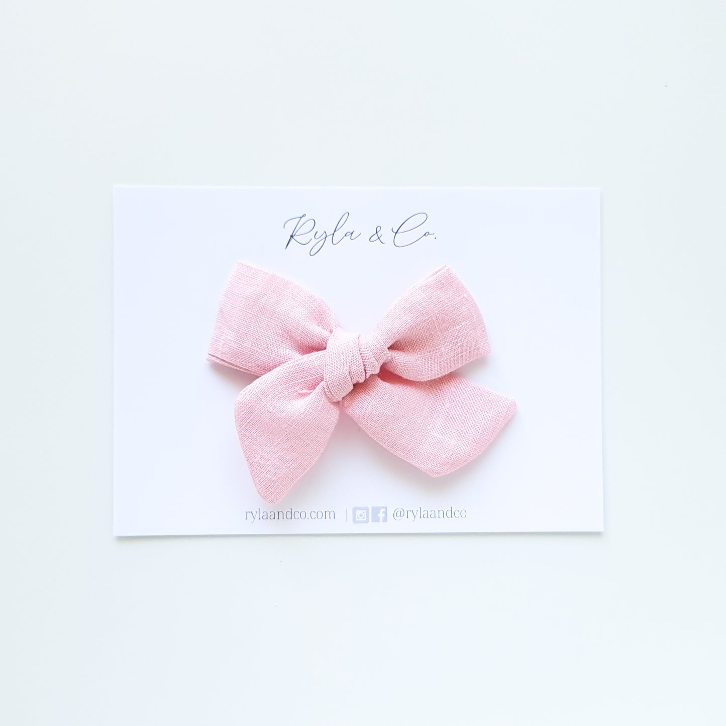 Personalised Classic Linen Bow | Peony