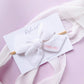 Personalised Large Linen Bow | Ivory