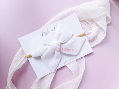 Personalised Large Bow | White