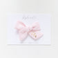 Personalised Classic Linen Bow | Soft Pink