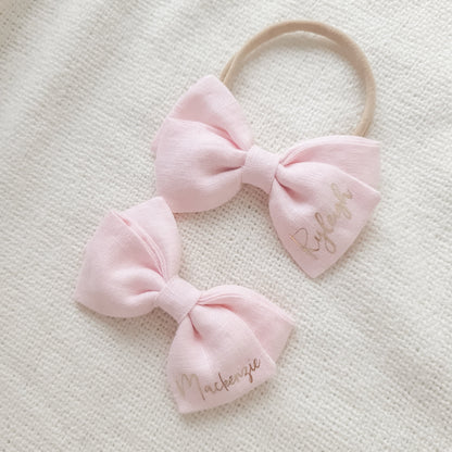 Personalised Emma Bow | Soft Pink