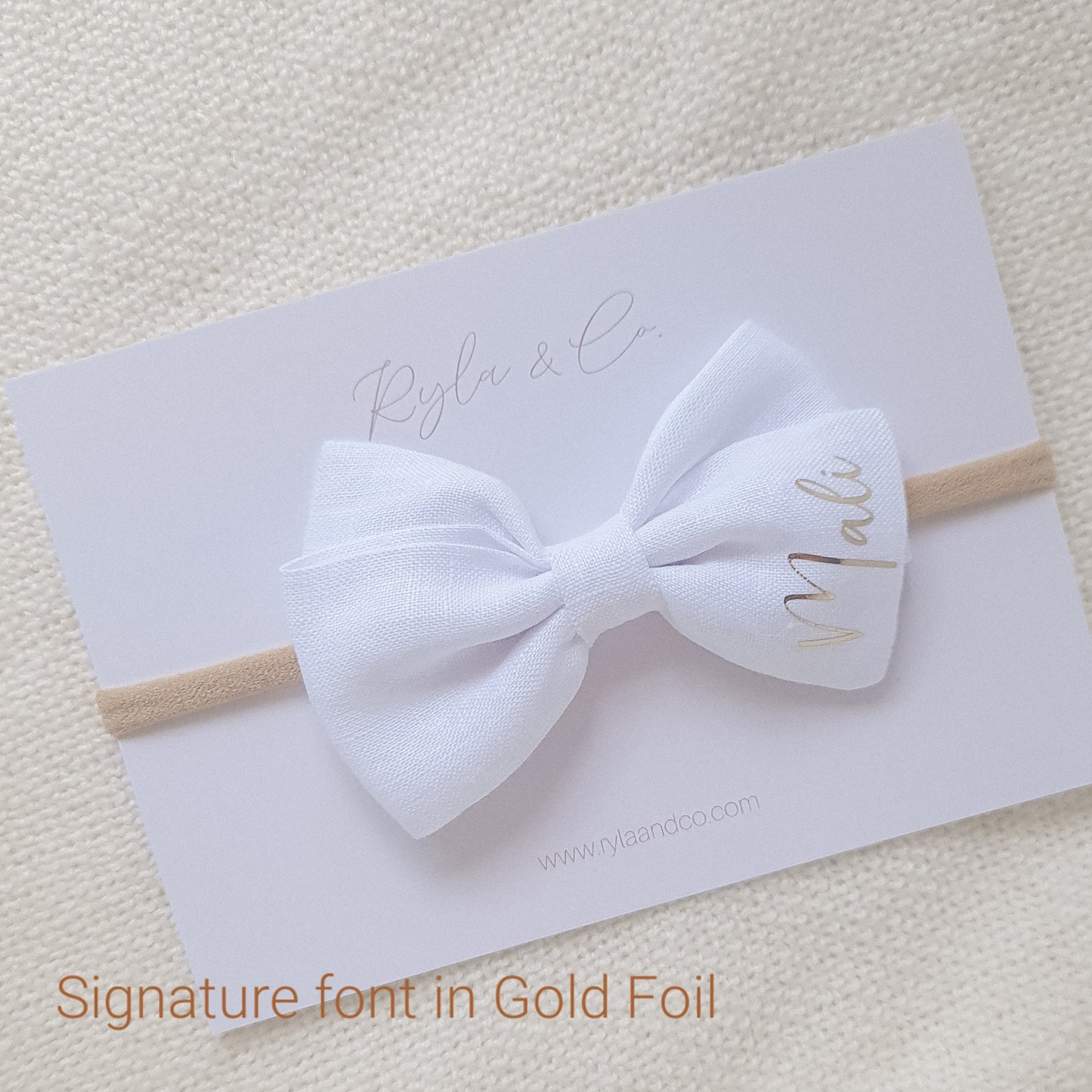 Personalised Emma Bow | Ivory