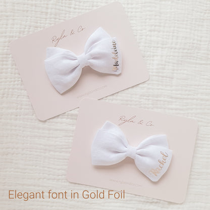 Personalised Emma Bow | Ivory
