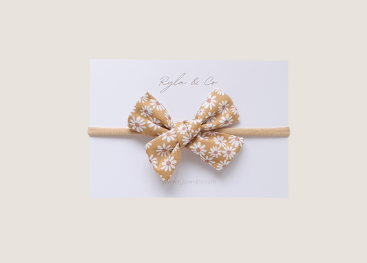 Classic Bow | Mustard Daisies