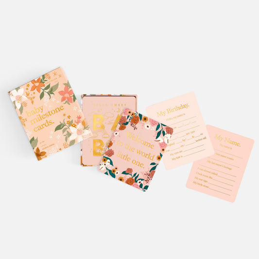 Baby Milestone Cards (Floral)