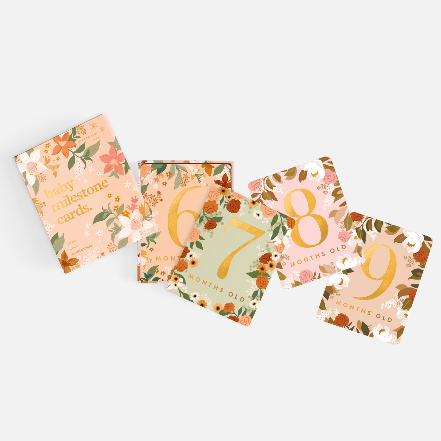 Baby Milestone Cards (Floral)