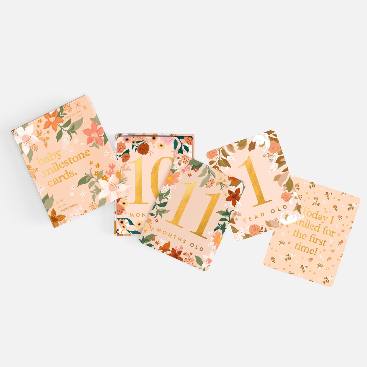 Baby Milestone Cards (Floral)