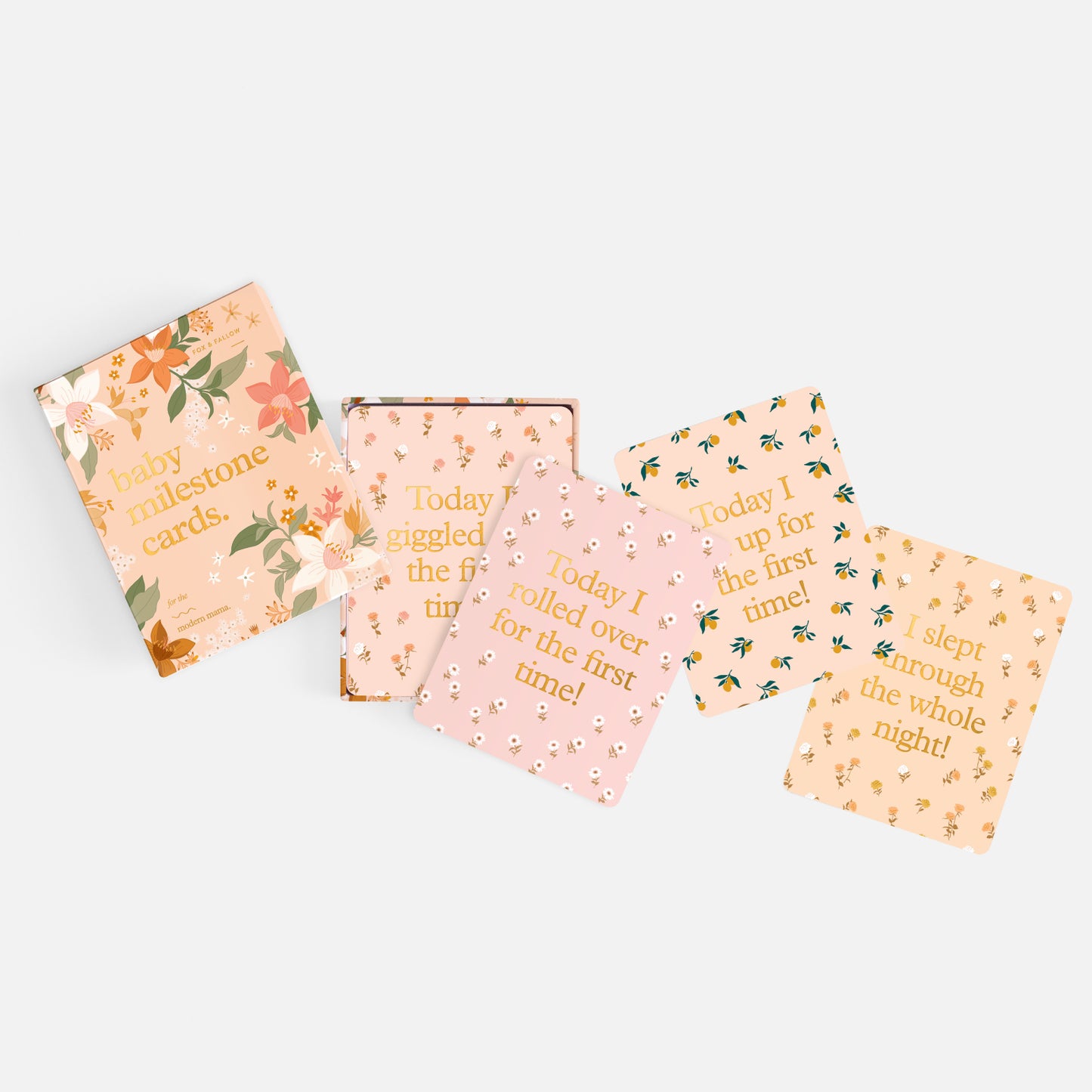 Baby Milestone Cards (Floral)