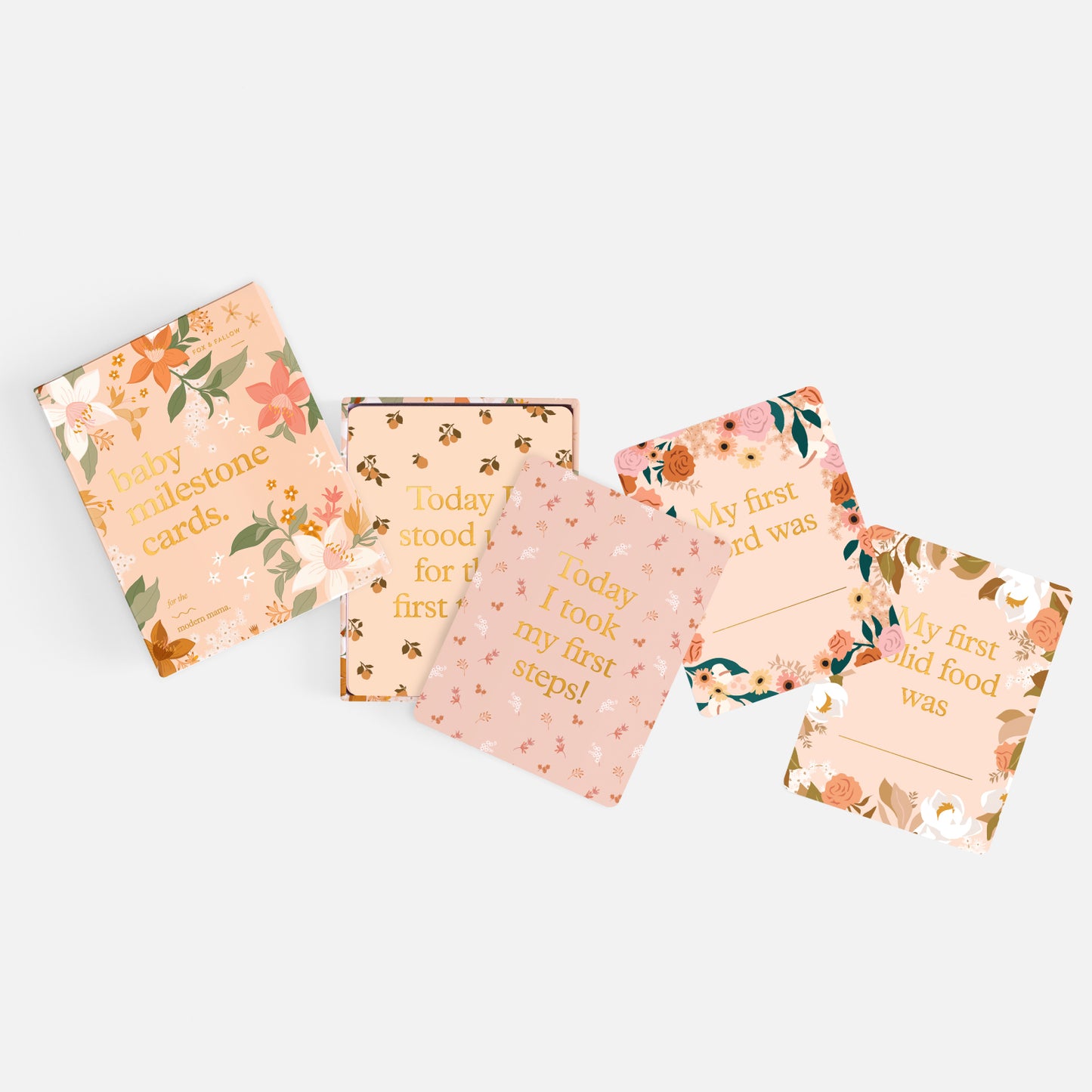 Baby Milestone Cards (Floral)