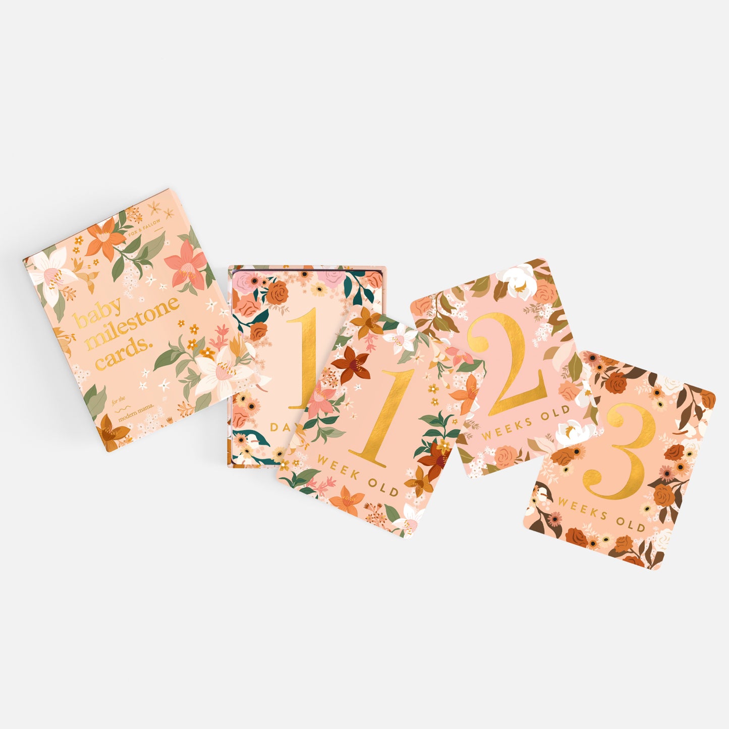 Baby Milestone Cards (Floral)