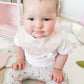 Dribble Bib Cotton Bamboo | Pink Daisy