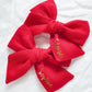 Personalised Large Linen Bow | Red