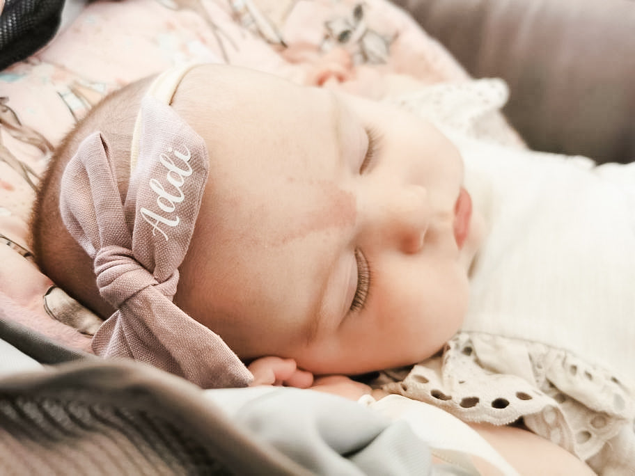 Personalised Classic Linen Bow | Blush