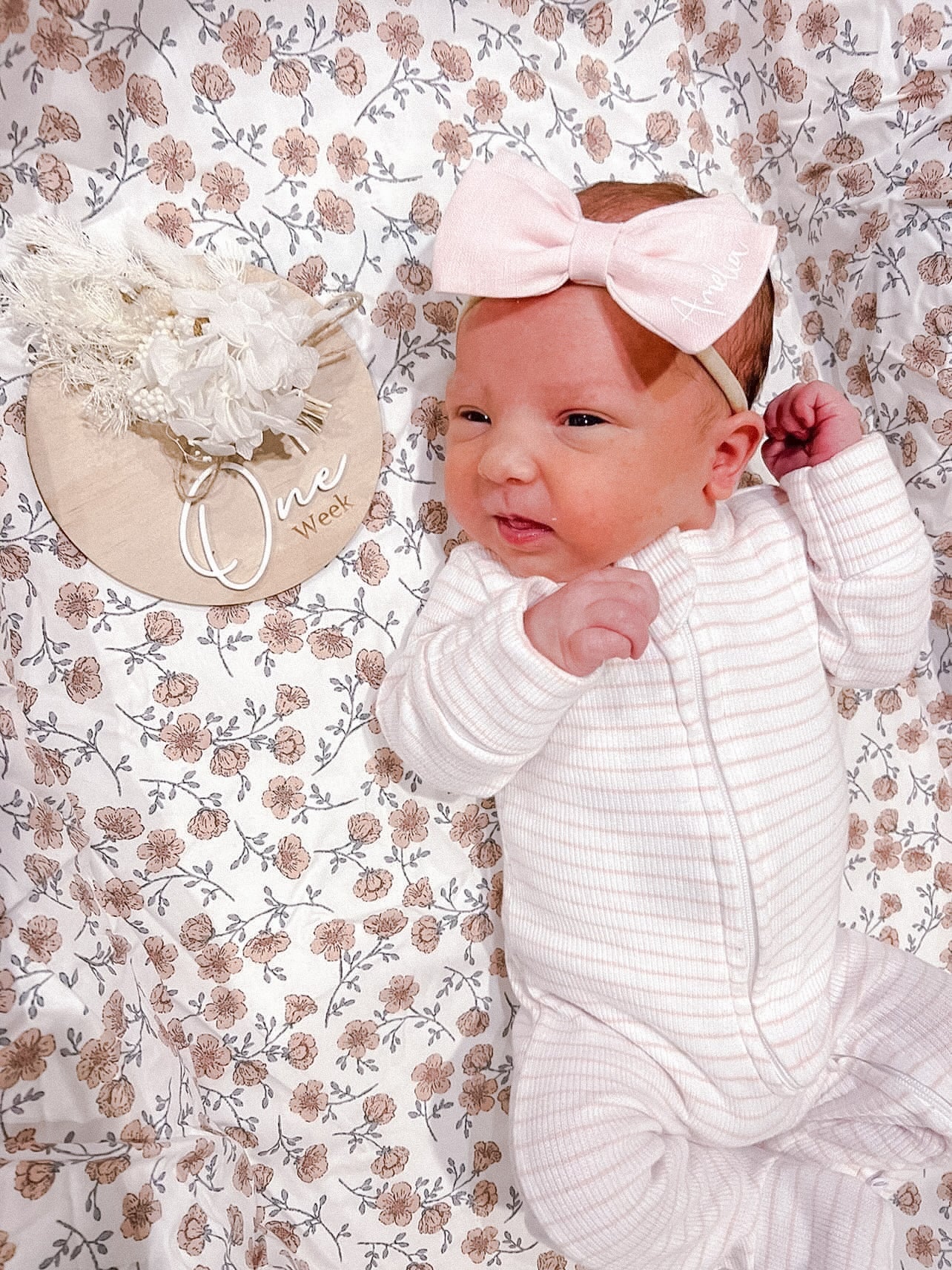 Personalised Emma Bow | Soft Pink