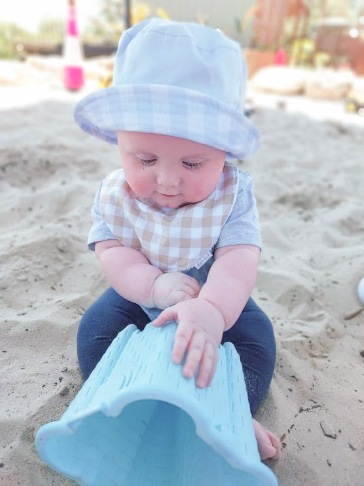 Dribble Bib Cotton Bamboo | Honey Gingham