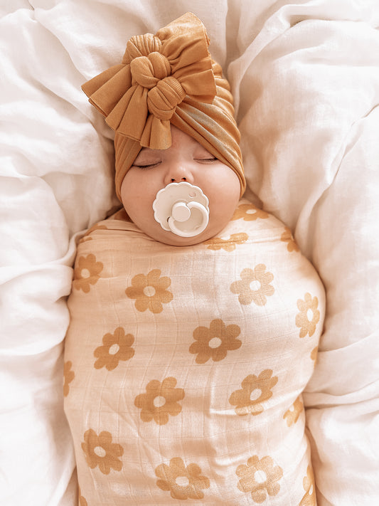 Daisy Chain Organic Muslin Wrap Swaddle